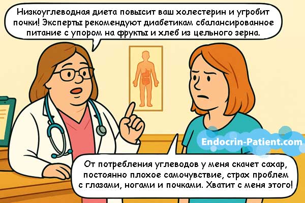 Низкоуглеводная диета при диабете: за и против Низкоуглеводная диета при диабете: за и против